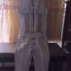 Stylish Women's Denim Overalls